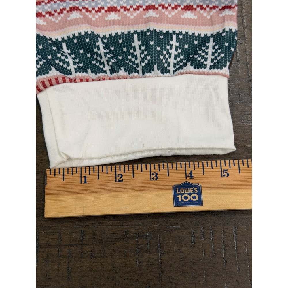 Fair Isle Pajama Lounge Pants Cozy Holiday Winter Red Gray XXL - Picture 6 of 8